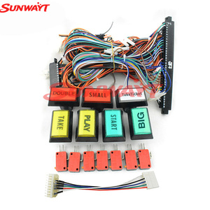 Coin Operated <b>Game</b> <b>Machine</b> 36/10Pin 8 Liner Custom Assembly Wire Harness Set with Push button for Trinidad and Tobago Market - Product Image 2