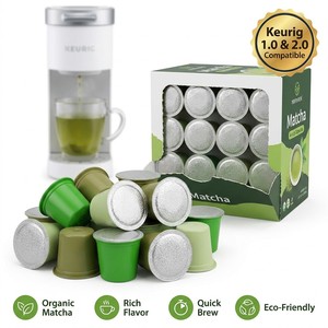 Cápsulas de Té Verde Matcha Orgánico en Polvo, Paquete a Granel - Cápsulas de Matcha Superalimento Natural Puro - Product Image 6