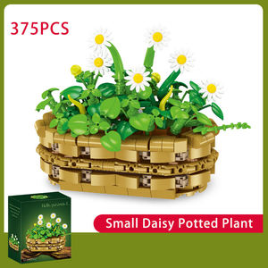 Juego de 375 Piezas de Bloques de Construcción de Plantas en Maceta, Decoración para el Hogar, Habilidades Motoras Finas, Regalo Coleccionable STEM - Product Image 6