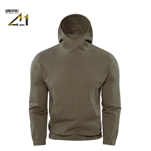 Sweat à capuche épais 425 GSM 100% coton pour adulte, col cheminée, avec poche kangourou et cordon de serrage réglable à l'ourlet - Product Image 1