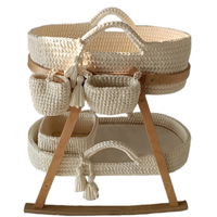 Nouvelle Tendance : Chaise Berçante Moderne pour Panier Moïse – Design en Bois Durable et Sûr, Meilleure Vente, Couleurs Naturelles/Personnalisables