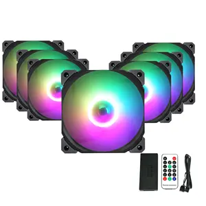 SAMA OEM ODM bajo ruido led color claro Delgado uphere RGB ventilador CPU caja ventilador kit para PC CPU procesador