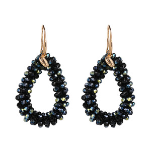 Boho Multi Color Resin <strong>Beaded</strong> Water Drop <strong>Earrings</strong> Jewelry Glass <strong>Seed</strong> <strong>Beaded</strong> Statement Dangle <strong>Earrings</strong> for Women