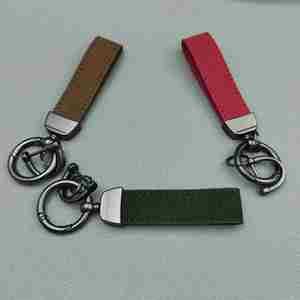 Leather Keychains in Bulk Personalized Luxury PU <b>Keychain</b> Charm Pendant <b>Custom</b> Promotional Logo for Car Business Gift Wholesale - Product Image 3