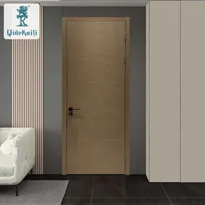 Pintu lempengan Interior PVC tahan air komposit plastik kayu 100% untuk kamar mandi