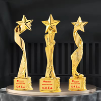 Trophée en résine pentagramme personnalisé pour les enfants, récompense de compétition, souvenir, trophée en résine pour enfants