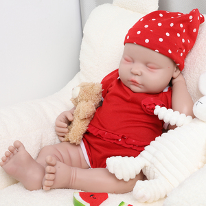18 pouces réaliste Silicone <span class=keywords><strong>Reborn</strong></span> bébés nouveau-né endormi bébé fille et garçon pour les cadeaux d'anniversaire - Product Image 3