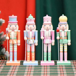 Adorno Navideño de Madera Maciza de Nogal, Color Macaron 2024, 25CM, Diseño Creativo de Soldado, Estilo Clásico, Artesanía, Regalo Decorativo - Product Image 1