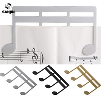 Nouvelle Pince à Musique en Métal en Forme de M, Marque-page, Pince de Fixation de Pages, pour Livres de Musique de Piano, Clips pour Notes de Musique, Papeterie