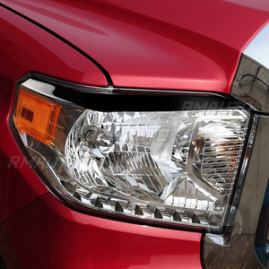 ฝาครอบตกแต่งขอบไฟหน้าสีดำ 1 คู่ สำหรับ Toyota Tundra ปี 2014 2015 2016 2017 2018 สติ๊กเกอร์ติดรถยนต์ ฝาครอบตกแต่งขอบไฟหน้า - Product Image 6
