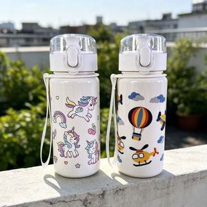 Botella de agua para niños de 400 ml, de PC, para beber directamente, con estampado creativo y lindo de dibujos animados, para deportes al aire libre, regalo para el regreso a clases. - Product Image 6