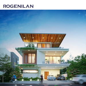 ROGENILAN, diseño moderno, puertas y <span class=keywords><strong>ventanas</strong></span> estrechas personalizadas, marco de doble vidrio, rotura térmica, inclinación y giro de aluminio negro - Product Image 5