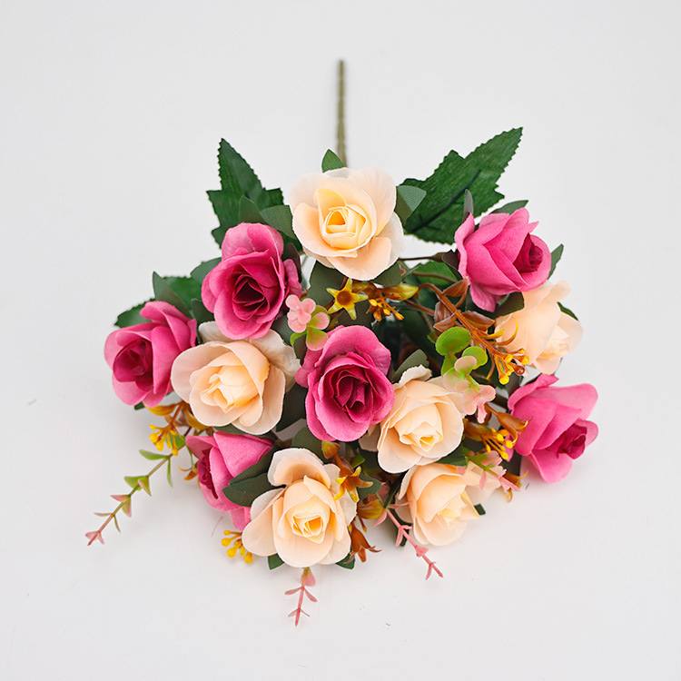 12 fleurs d'automne rose bordeaux