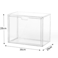 Boîtes de rangement à chaussures pliables de haute qualité, grandes, transparentes, empilables, avec ouverture frontale, en acrylique, et porte magnétique