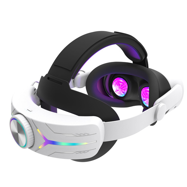 VR Head Strap for Meta Quest 3s VR Elite Head Strap With 12000 MAh Battery RGB Light Meta Quest 3 Quest3s Accessories