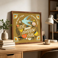 Bible verset son oeil est sur le moineau bois tenture murale décor à la maison Design salon chambre pin bois mur Art décoration cadeau