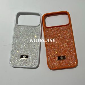 Coque de téléphone en métal avec paillettes brillantes, étui de protection antichoc en TPU rigide et scintillant pour iPhone et Android – Vente en gros - Product Image 2