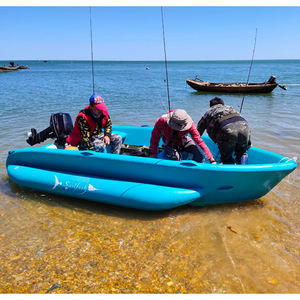 Balsa inflable de PVC OEM más vendida, diseño de punto de caída duradero, catamarán de pesca rígido, <span class=keywords><strong>kayak</strong></span>, barco para pescar - Product Image 5