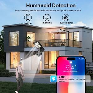 Caméra de surveillance solaire WiFi IP 4G étanche PTZ pour extérieur, vision nocturne, panoramique/inclinaison <span class=keywords><strong>360</strong></span>°, double objectif, audio bidirectionnel, carte mémoire Cloud 10x - Product Image 5
