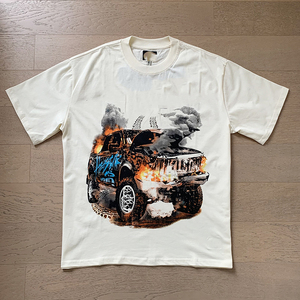 T-shirt in <span class=keywords><strong>cotone</strong></span> di alta qualità con stampa a fiamma - Product Image 2