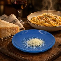 Gratte-ail en céramique bleu cobalt brillant de 11,9 cm avec dents en spirale pour gingembre, fromage, zeste de chocolat – Outil de cuisine – Offre spéciale