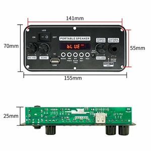 Portable <b>Speaker</b> <b>Amplifier</b> 2x10W Bluetooth USB SD Card FM Radio Module - Product Image 3