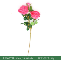 Bouquet de roses artificielles en plastique, fleurs artificielles pour intérieur et extérieur, décoration d'hôtel, de mariage, accessoires de photographie, mur de fleurs, marqueurs d'allée