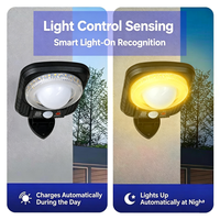 Lampes solaires LED extérieures Shingel avec détection de mouvement humain, alimentées par énergie solaire, étanches IP65, pour garage, balcon, escalier, mur