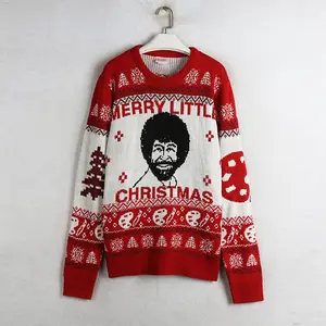 High Quality Unisex Jumpers Funny Design Mens Custom Knit Crew Neck Plus Size Ugly Merry Christmas Sweater