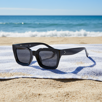 Lunettes de soleil polarisées UV400 noires tendance 2026 pour hommes, de haute qualité, surdimensionnées, carrées, unisexes, design personnalisé, fabricant de lunettes de soleil