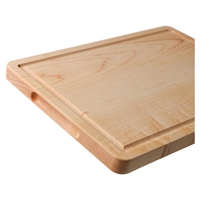Planche à découper en bois d'érable réversible avec rainure pour les jus, grande planche à fruits et charcuterie pour la cuisine