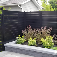 Panneau de clôture en aluminium à persiennes, pare-vue ignifuge pour jardin résidentiel, revêtement poudré anti-rouille 10 ans