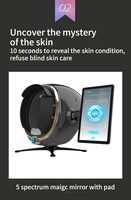 Analyseur de peau 3D facial Moji AI avec lampe à lumière UV, système d'analyse du visage professionnel Magic Mirror, scanner testeur de peau pour usage domestique