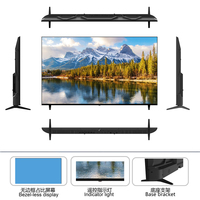Smart TV de 55 pulgadas 4K HDTV LED con Android WiFi para uso en hoteles, televisores inteligentes de 32-85 pulgadas con tamaños personalizables