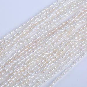 Promotion de colliers semi-finis en perles de culture d'eau douce Keshi blanches naturelles de Zhuji, 2-2,5 mm, pour la vente en gros de perles en vrac par Xiaomi - Product Image 4