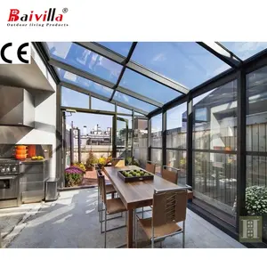 Best Seller di Vita All'aria Aperta Prodotti Esterno Esterno Veranda Giardino D'inverno Casa di Vetro Con sala da pranzo solarium