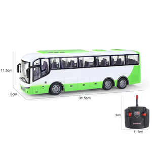 Bus scolaire RC à l'échelle 1:30, navette urbaine télécommandée à 4 canaux avec lumières LED, véhicule électrique haute vitesse, jouet pour enfants, cadeau - Product Image 5