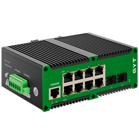 Switch Ethernet Gigabit industriel géré à 8 ports avec 2 emplacements SFP, gestion de réseau L2+, large plage de température