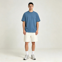T-shirts pour hommes en coton 100% de haute qualité, 300 GSM, poids lourd, surdimensionnés, impression personnalisée de logo et de motifs, respirants