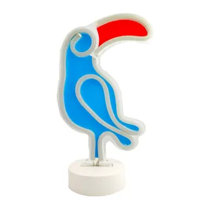 가장 인기있는 led 플렉스 toucan led 네온 라이트 사인 테이블 네온 램프 어린이 방 선물