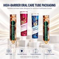 Tubes de dentifrice en aluminium et plastique 12,7-35 mm avec bouchon à vis, logo personnalisé imprimé UV, emballage pour soins bucco-dentaires