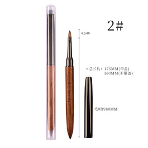 100% Kolinsky Oval Acrylic Nail <b>Brush</b> Wood Handle French Gel Polish Painting <b>Brush</b> for Manicure - Product Image 6