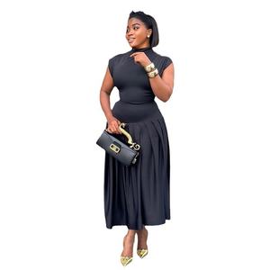 الخريف قصيرة الأكمام ضئيلة عالية الخصر أعلى خط تنورة مجموعات المرأة الأنيقة Evenoing Y2k حزب حفلة موسيقية ملابس السيدات - Product Image 5