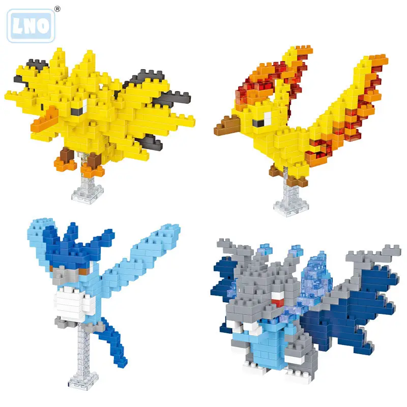 LNO children intellect micro block assemble Anime poke pet toy building blocks