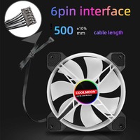 COOLMOON Factory Oem kipas komputer Desktop Gaming, kipas pendingin udara 120mm Set kipas pengontrol standar Pc 120mm Rgb