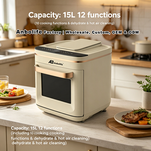 Anbolife Friteuse à vapeur 15L avec fenêtre de visualisation en verre, écran tactile, OEM ODM, CE CB, Vente en <span class=keywords><strong>gros</strong></span> à prix réduit - Product Image 2