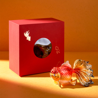 RORO nouveau design de décoration de maison de luxe salon, chambre, bureau, décoration de la maison émail coloré ornements de poisson de bon augure