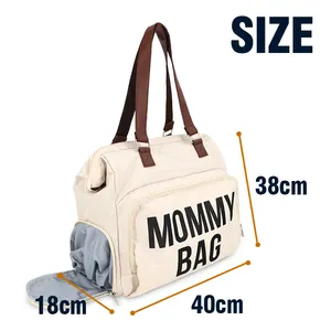 Creamy White Mommy Diaper Bag Tote Backpack With Pockets For 2 Kids Large Waterproof Hospital Bags For Labor And Delivery