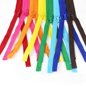 Молнии пластиковые No.5 для шитья одежды, открытый наконечник из смолы, для одежды, различных цветов и длин