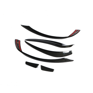 Ailerons d'aération de pare-chocs avant en fibre de carbone pour Mercedes Benz <span class=keywords><strong>W176</strong></span> A45 AMG A200 <span class=keywords><strong>A250</strong></span> <span class=keywords><strong>Sport</strong></span> 2013 - 2015 6 pièces/ensemble - Product Image 4